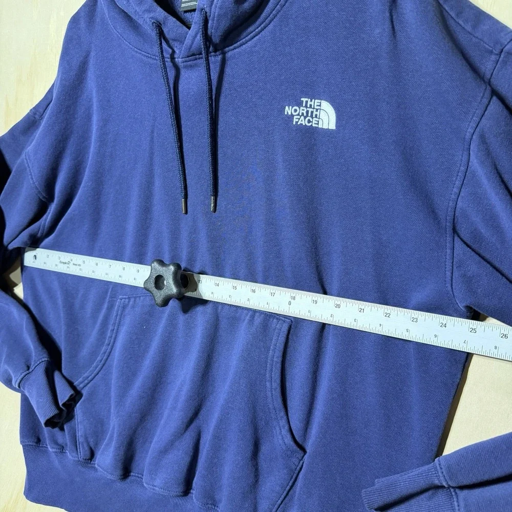 The North Face Men's Large Blue Pullover Hoodie Logo Sweatshirt Outdoor Casual